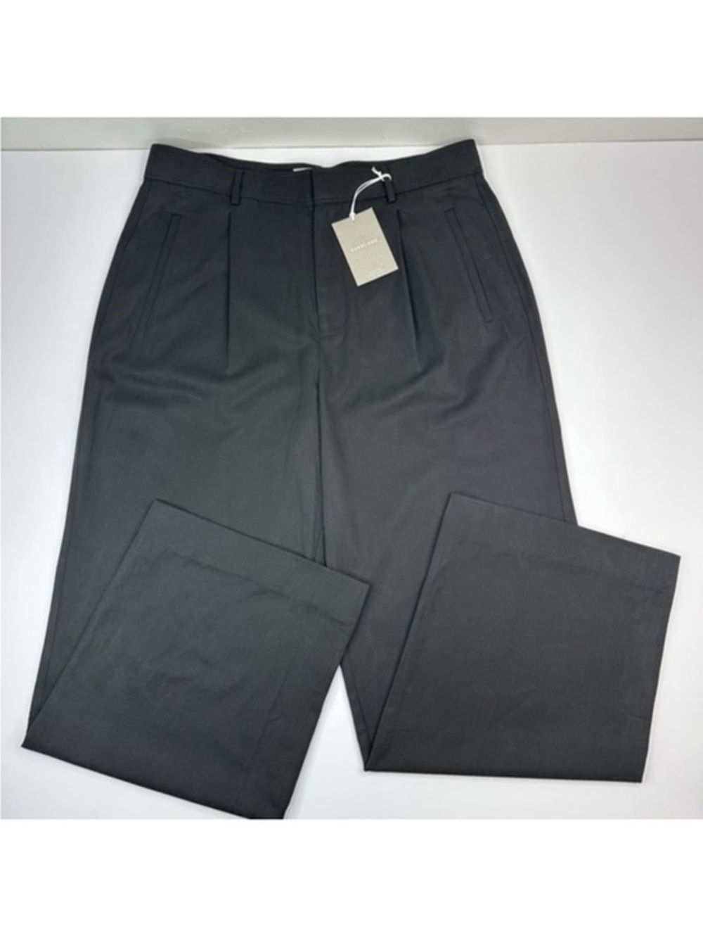 Everlane NWT The Way High Drape‎ Pant Black Pleated Wide Leg Women's Size 16